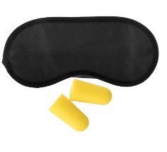 Maske za oči in čepki za ušesa