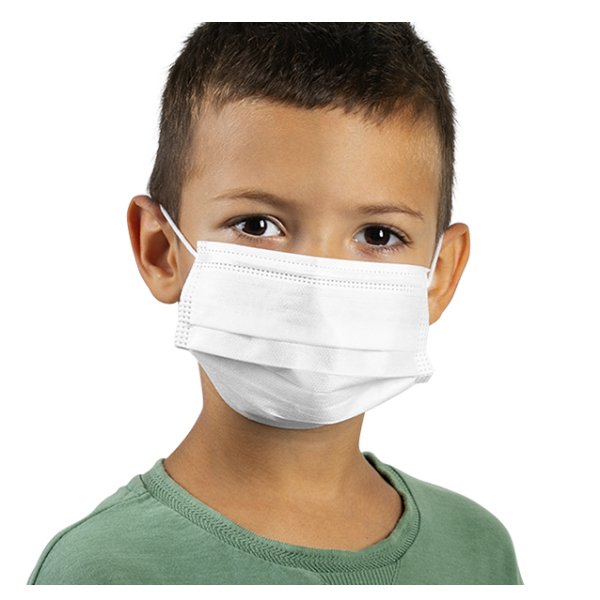 Otroška maska za obraz - bela